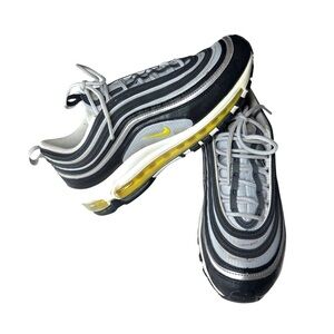 Nike Air Max 97 GS Black Amarillo Silver 921522-010 Youth Size- 6Y